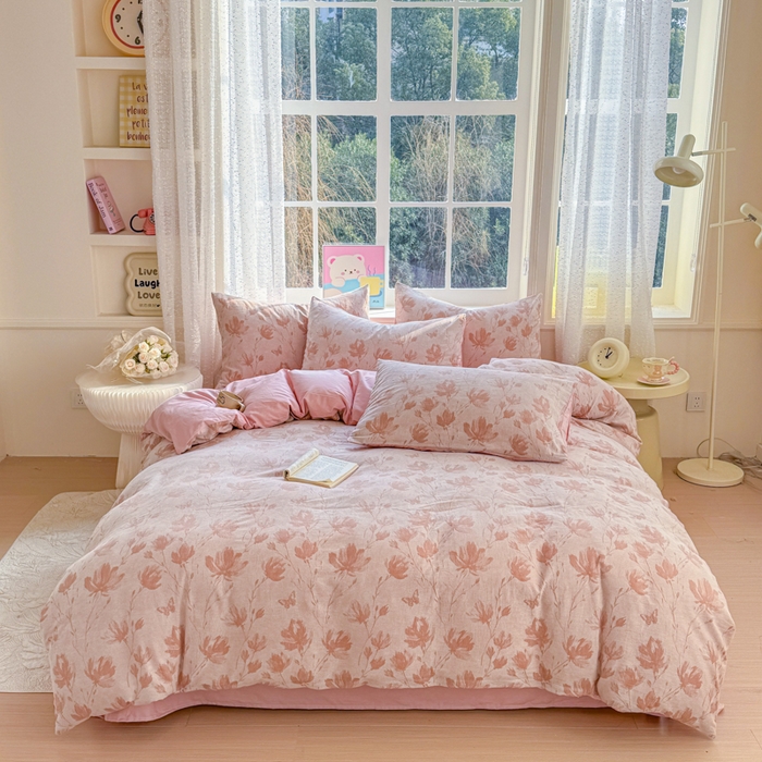 91家纺网 家纺一手货源 找家纺 （总）苏东来家纺 2026新款A类60支全棉长绒棉纯棉色织提花四件套水洗纯棉厚织提花肌理被套四件套