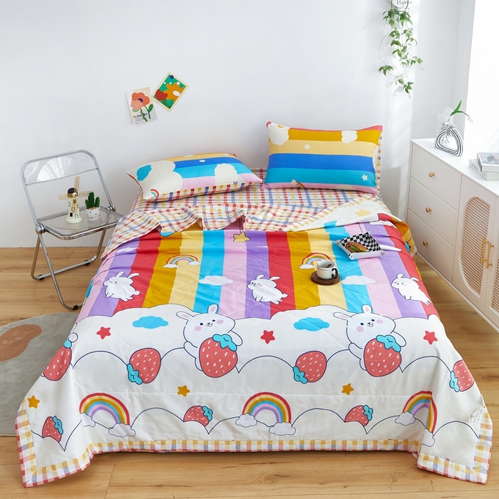 91家纺网 家纺一手货源 找家纺 （总1）黛妮雅 2026新款双面全棉羽丝夏被