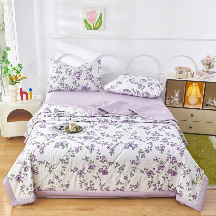 91家纺网 家纺一手货源 找家纺 （总1）黛妮雅 2026新款双面全棉羽丝夏被