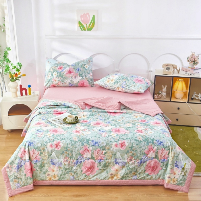 91家纺网 家纺一手货源 找家纺 （总1）黛妮雅 2026新款双面全棉羽丝夏被