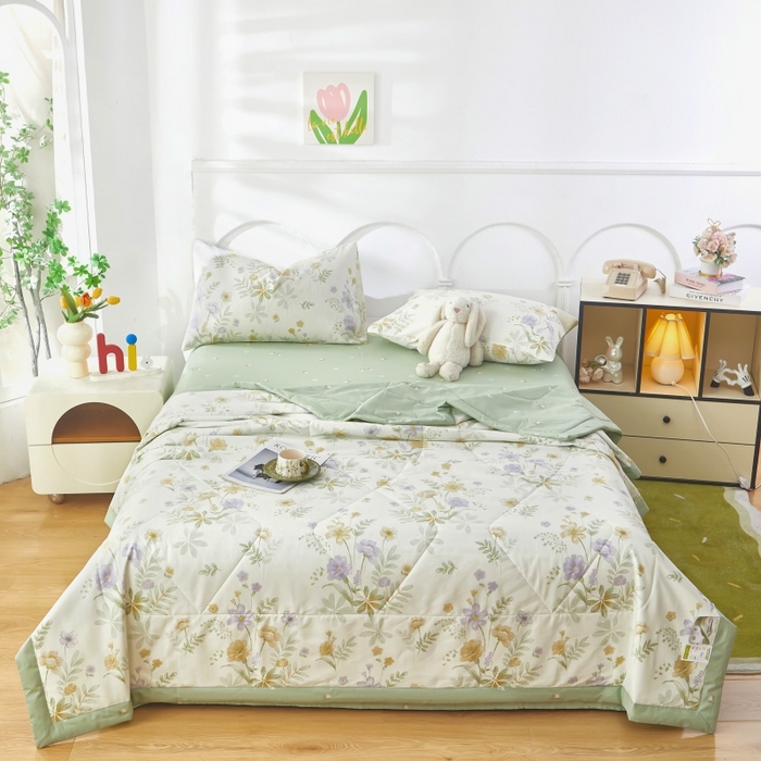 91家纺网 家纺一手货源 找家纺 （总1）黛妮雅 2026新款双面全棉羽丝夏被