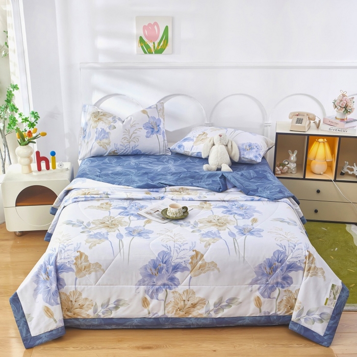 91家纺网 家纺一手货源 找家纺 （总1）黛妮雅 2026新款双面全棉羽丝夏被