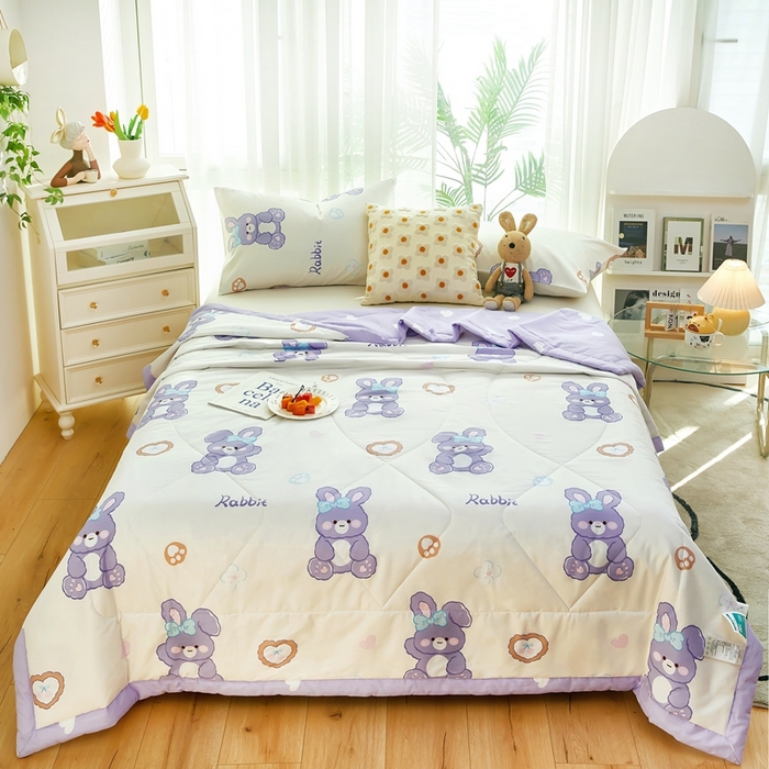 91家纺网 家纺一手货源 找家纺 （总1）黛妮雅 2026新款双面全棉羽丝夏被