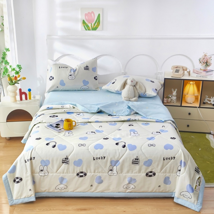 91家纺网 家纺一手货源 找家纺 （总1）黛妮雅 2026新款双面全棉羽丝夏被