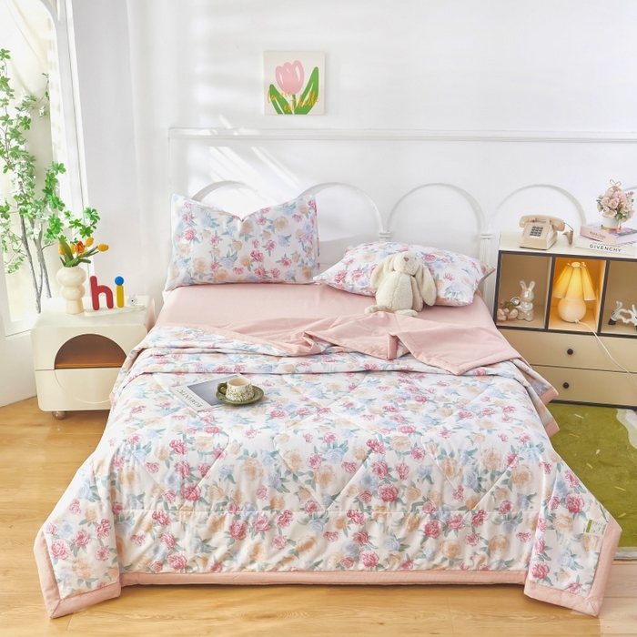 91家纺网 家纺一手货源 找家纺 （总1）黛妮雅 2026新款双面全棉羽丝夏被