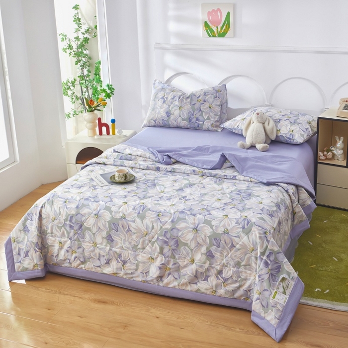 91家纺网 家纺一手货源 找家纺 （总1）黛妮雅 2026新款双面全棉羽丝夏被