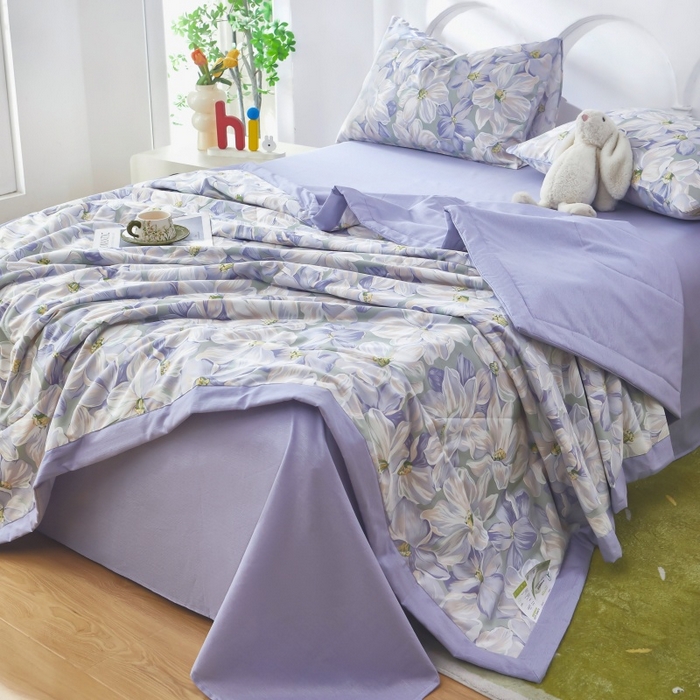 91家纺网 家纺一手货源 找家纺 （总1）黛妮雅 2026新款双面全棉羽丝夏被