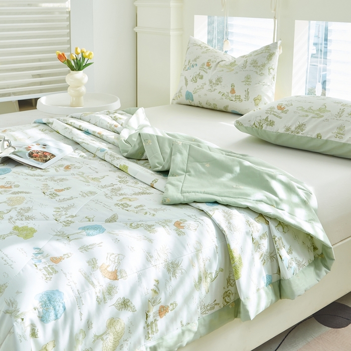 91家纺网 家纺一手货源 找家纺 黛妮雅 2026新款双面全棉羽丝夏被 童话故事