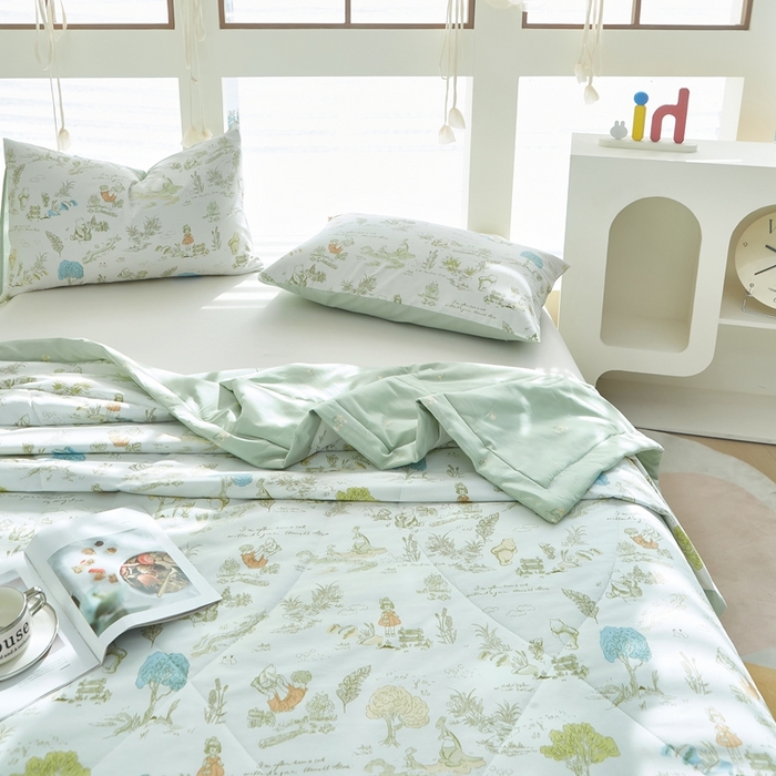 91家纺网 家纺一手货源 找家纺 黛妮雅 2026新款双面全棉羽丝夏被 童话故事