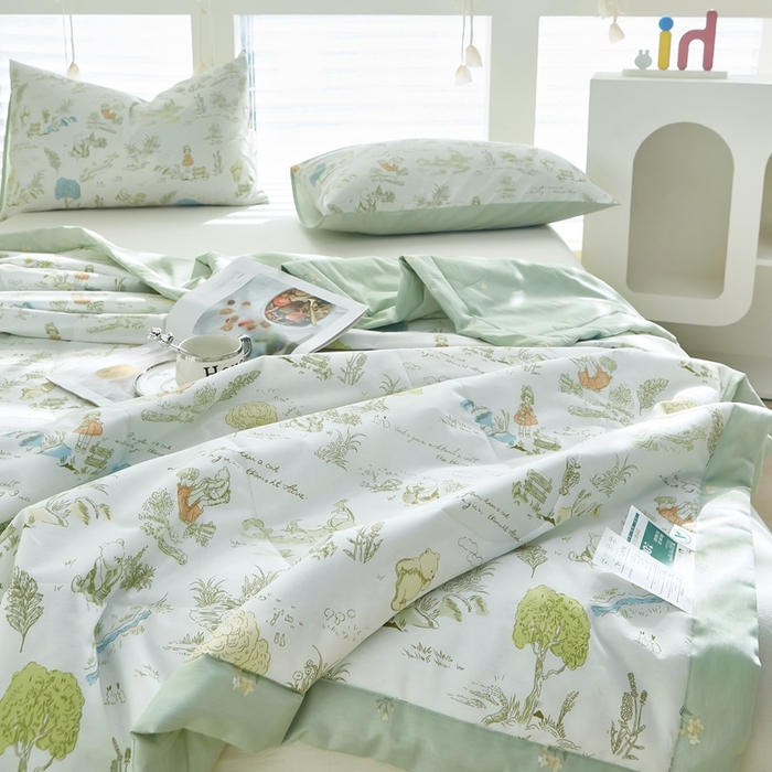 91家纺网 家纺一手货源 找家纺 黛妮雅 2026新款双面全棉羽丝夏被 童话故事