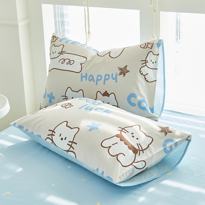 91家纺网 家纺一手货源 找家纺 黛妮雅 2026新款双面全棉羽丝夏被幸运猫咪