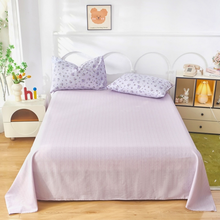 91家纺网 家纺一手货源 找家纺 黛妮雅 2026新款双面全棉羽丝夏被熏香-紫