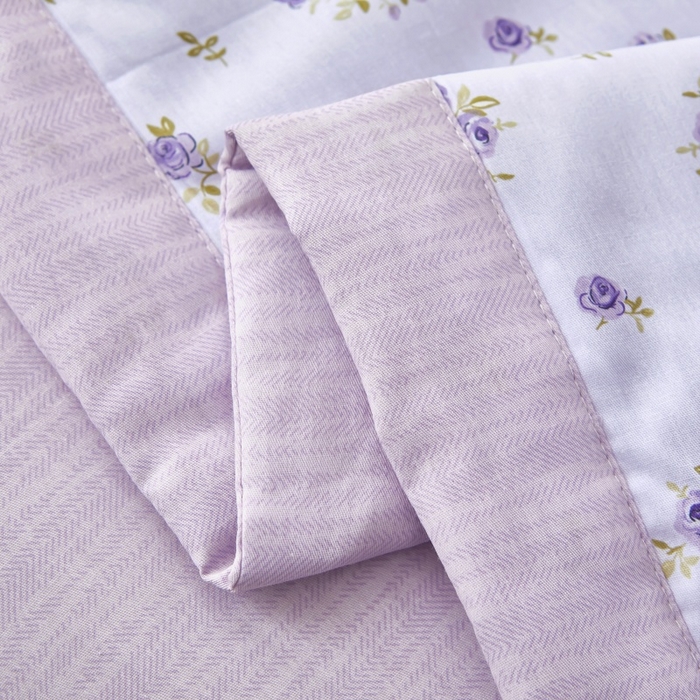 91家纺网 家纺一手货源 找家纺 黛妮雅 2026新款双面全棉羽丝夏被熏香-紫
