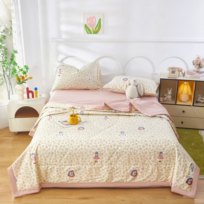 黛妮雅 2026新款双面全棉羽丝夏被 宅宅女孩