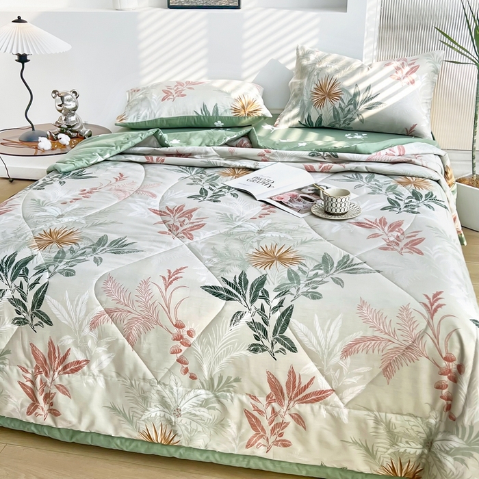 91家纺网 家纺一手货源 找家纺 黛妮雅 2026新款双面全棉羽丝夏被一览芳华