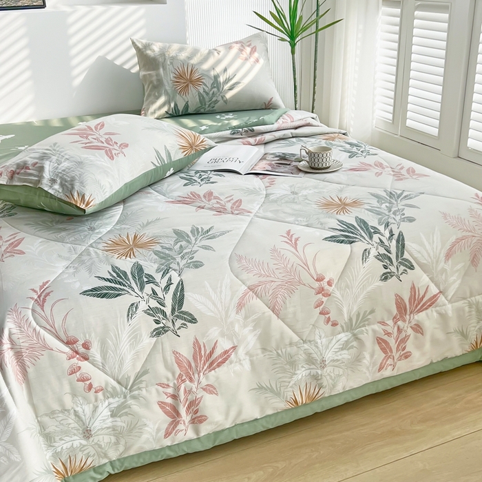 91家纺网 家纺一手货源 找家纺 黛妮雅 2026新款双面全棉羽丝夏被一览芳华