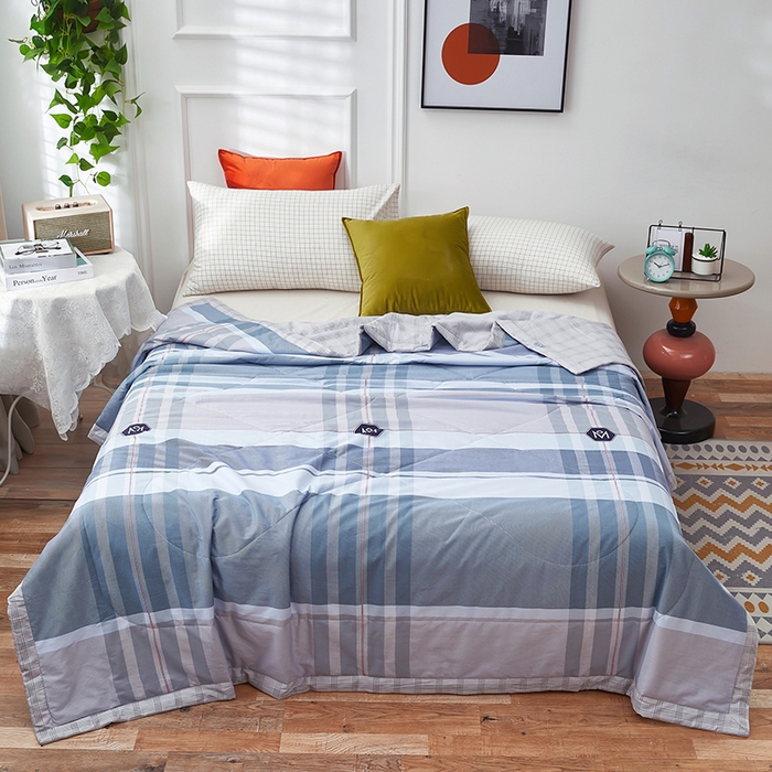 91家纺网 家纺一手货源 找家纺 黛妮雅 2026新款双面全棉羽丝夏被 自由品格