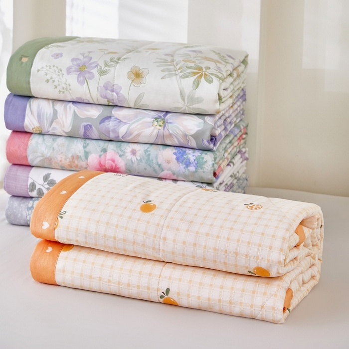 91家纺网 家纺一手货源 找家纺 黛妮雅 2026新款双面全棉羽丝夏被 组合图仅供参考