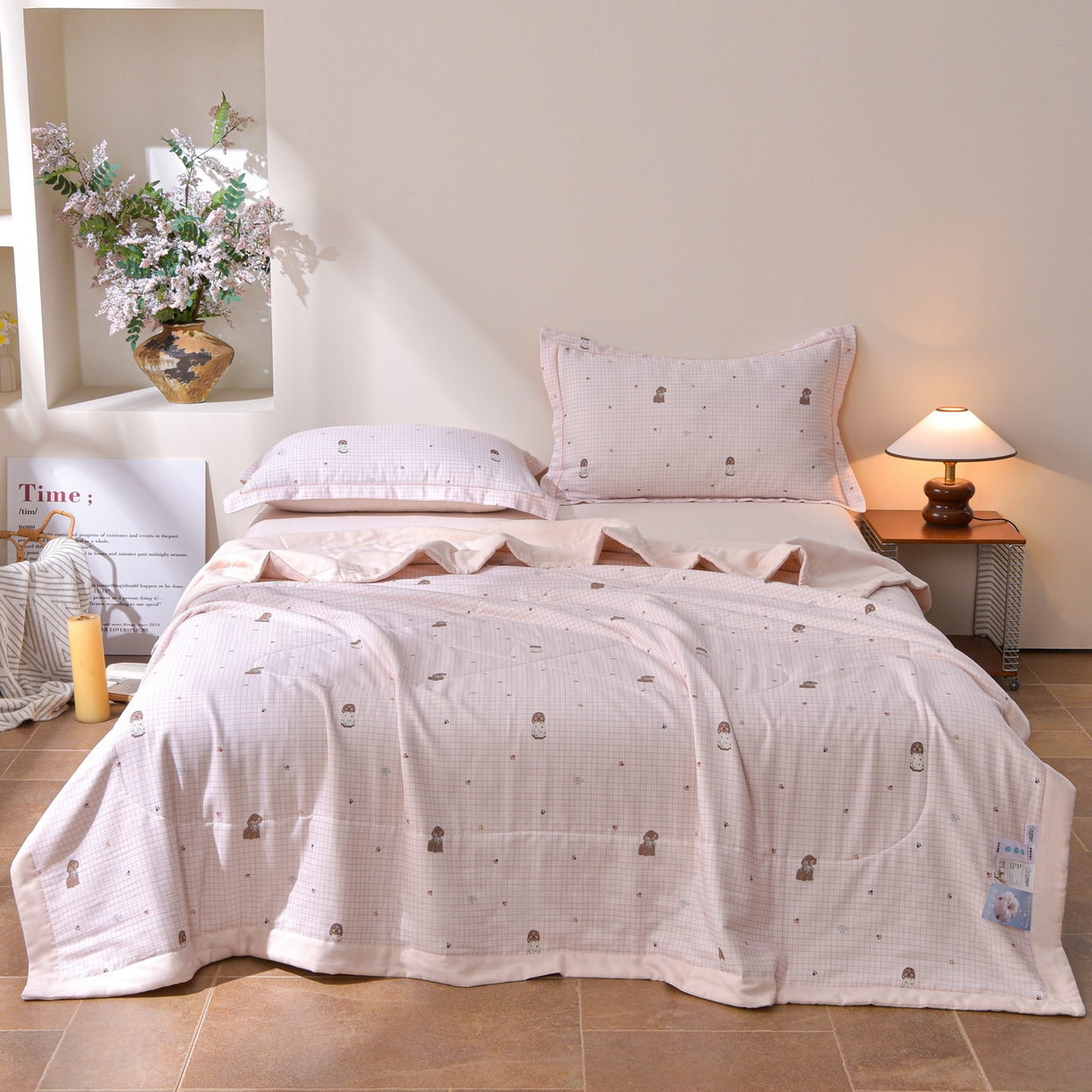 91家纺网 家纺一手货源 找家纺 （总）金昱纺 2026新款A类全棉双层纱新疆棉花夏被四件套（带检测报告，包检测，有微信+买家秀）