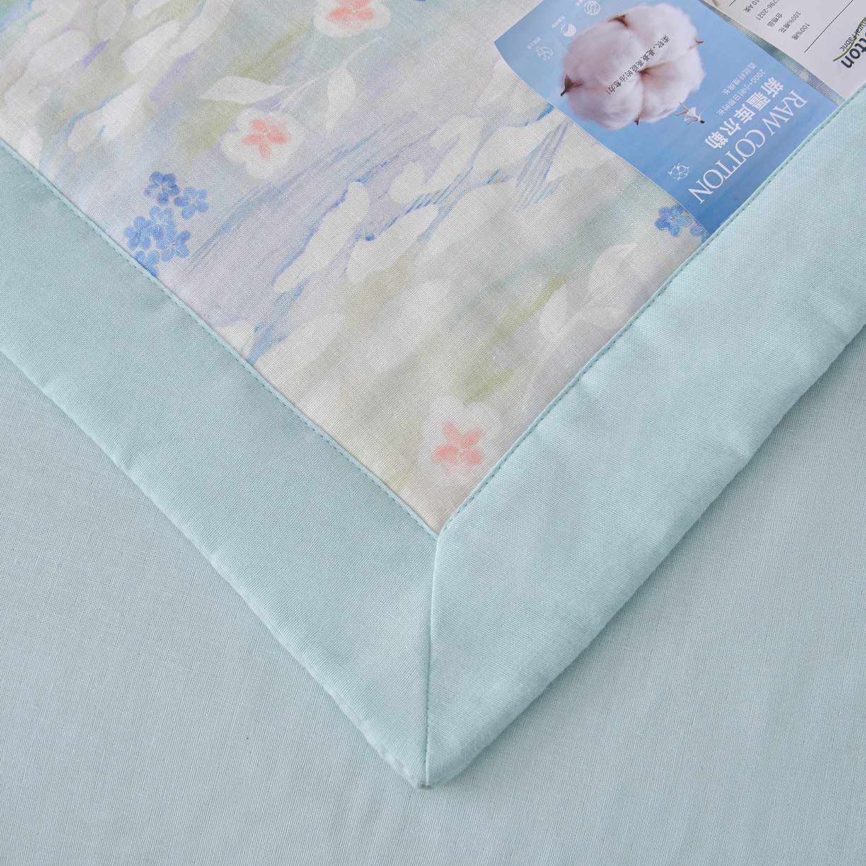 91家纺网 家纺一手货源 找家纺 金昱纺 2026新款A类全棉双层纱新疆棉花夏被四件套（带检测报告，包检测，有微信+买家秀） 禾棠映月-兰