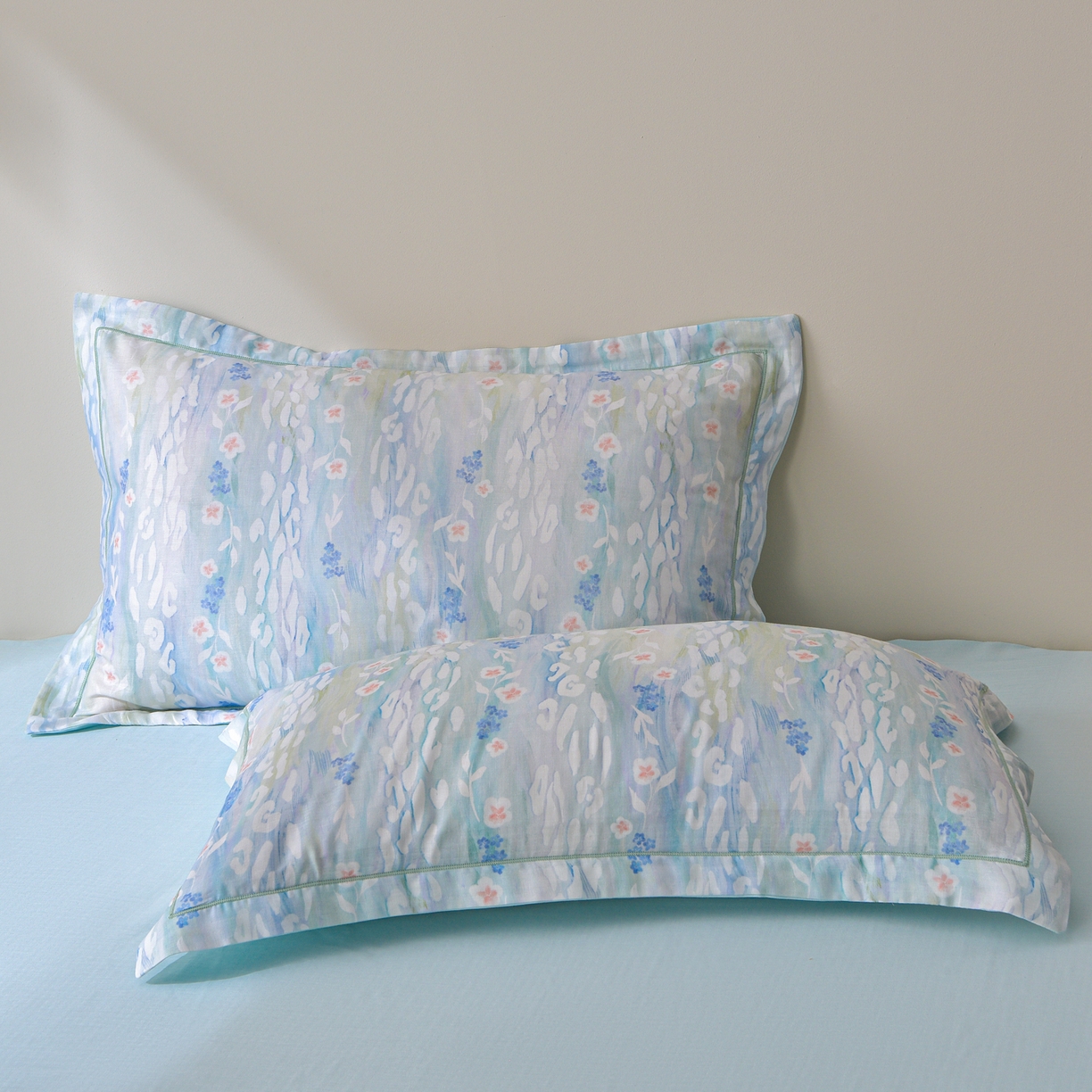 91家纺网 家纺一手货源 找家纺 金昱纺 2026新款A类全棉双层纱新疆棉花夏被四件套（带检测报告，包检测，有微信+买家秀） 禾棠映月-兰