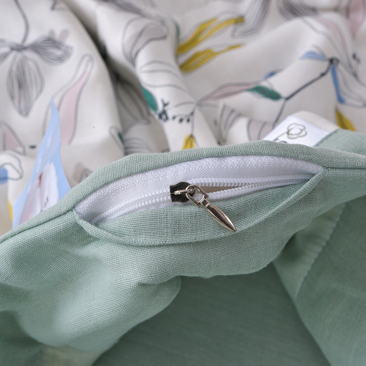 91家纺网 家纺一手货源 找家纺 金昱纺 2026新款A类全棉双层纱新疆棉花夏被四件套（带检测报告，包检测，有微信+买家秀） 镜花眠-绿