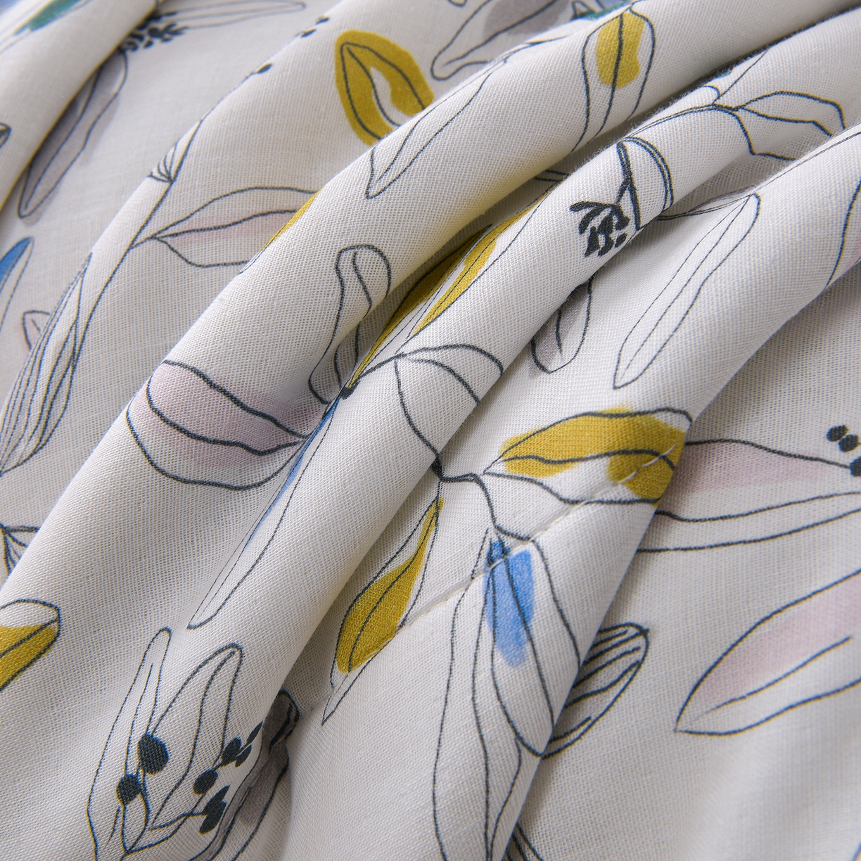 91家纺网 家纺一手货源 找家纺 金昱纺 2026新款A类全棉双层纱新疆棉花夏被四件套（带检测报告，包检测，有微信+买家秀） 镜花眠-绿