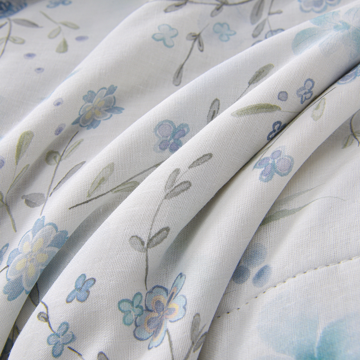 91家纺网 家纺一手货源 找家纺 金昱纺 2026新款A类全棉双层纱新疆棉花夏被四件套（带检测报告，包检测，有微信+买家秀） 莲礼枝-兰