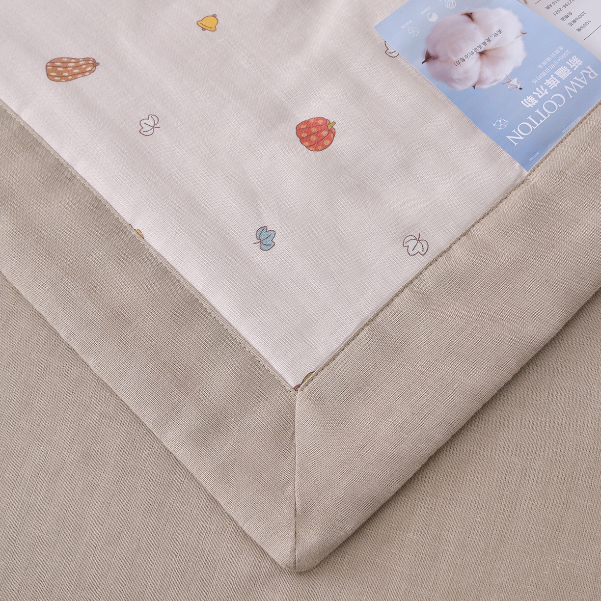 91家纺网 家纺一手货源 找家纺 金昱纺 2026新款A类全棉双层纱新疆棉花夏被四件套（带检测报告，包检测，有微信+买家秀） 南瓜马车-咖