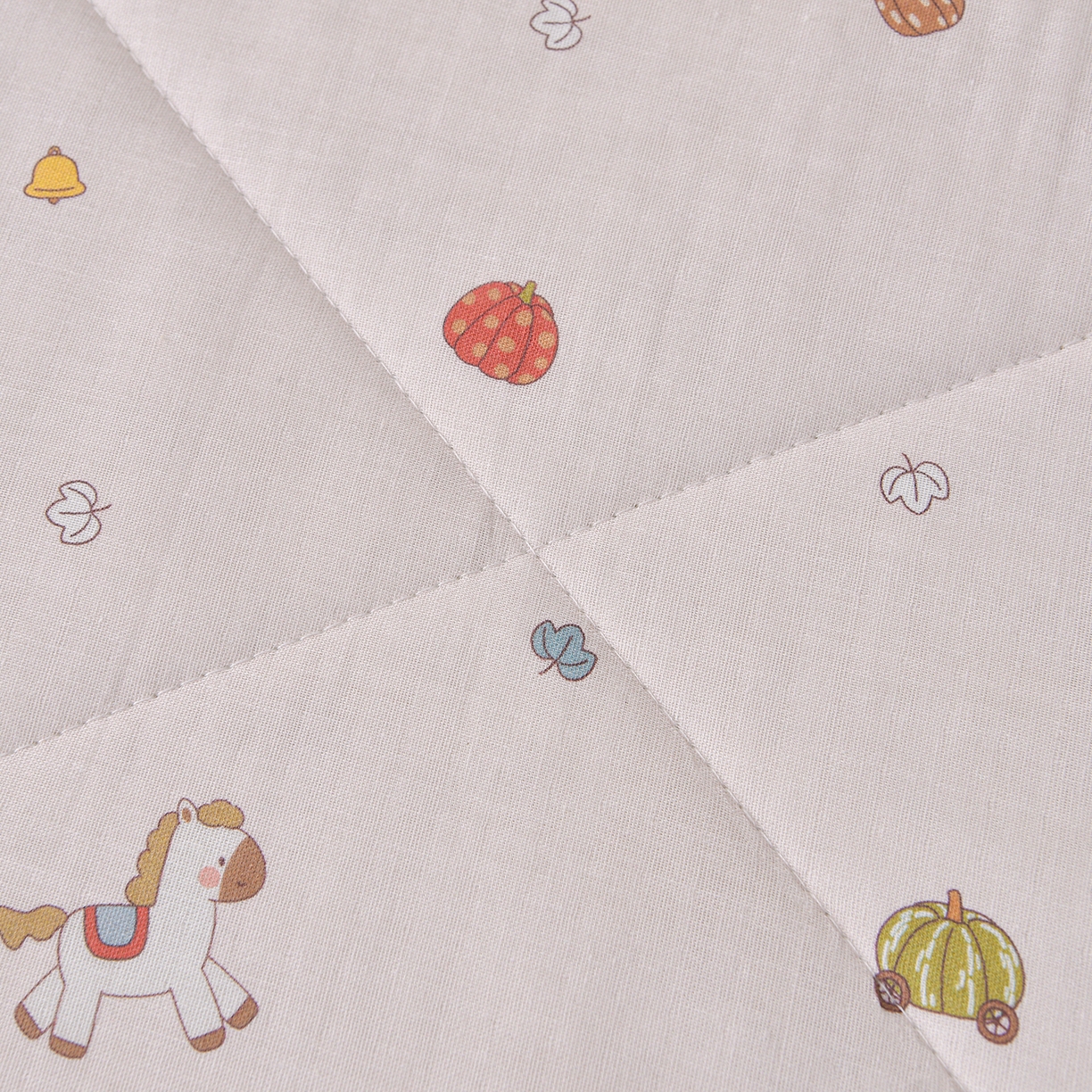 91家纺网 家纺一手货源 找家纺 金昱纺 2026新款A类全棉双层纱新疆棉花夏被四件套（带检测报告，包检测，有微信+买家秀） 南瓜马车-咖