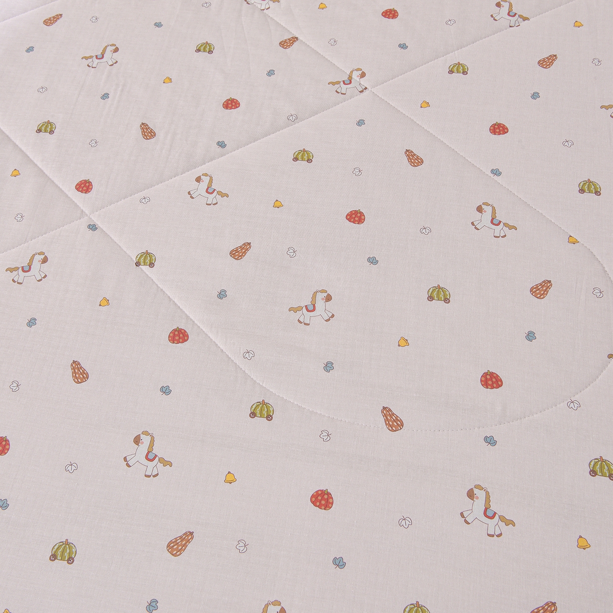 91家纺网 家纺一手货源 找家纺 金昱纺 2026新款A类全棉双层纱新疆棉花夏被四件套（带检测报告，包检测，有微信+买家秀） 南瓜马车-咖