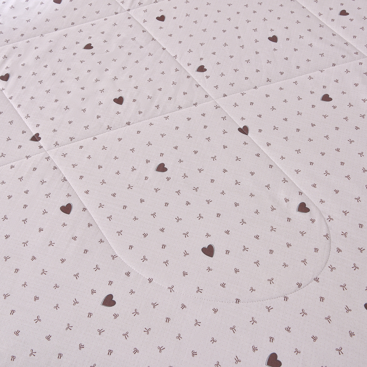 91家纺网 家纺一手货源 找家纺 金昱纺 2026新款A类全棉双层纱新疆棉花夏被四件套（带检测报告，包检测，有微信+买家秀） 甜心结-咖