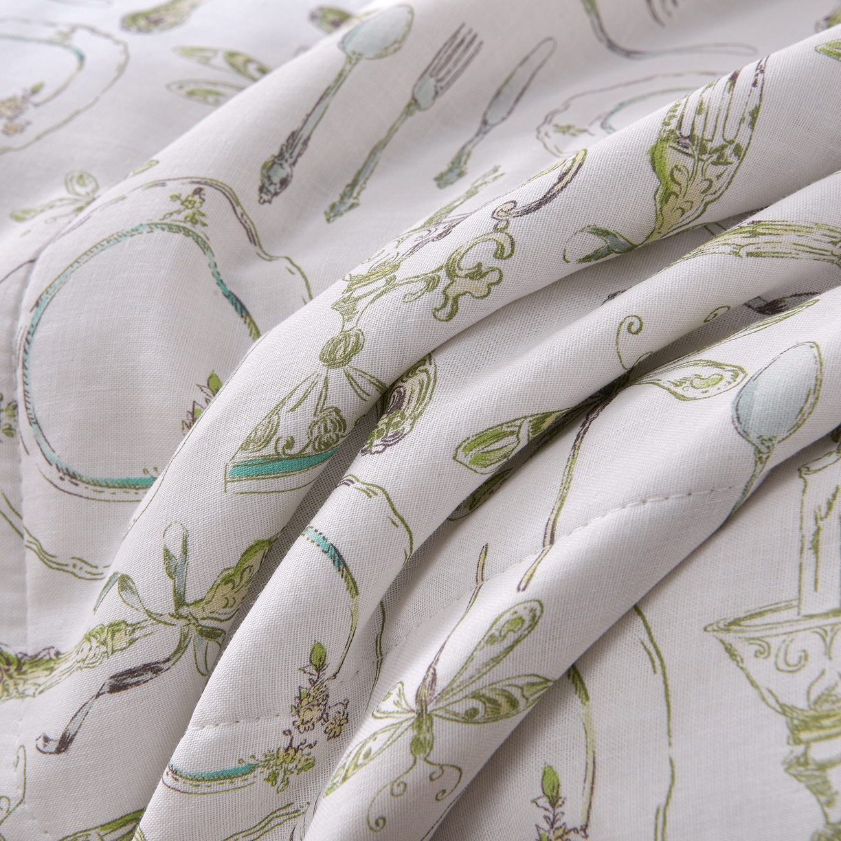 91家纺网 家纺一手货源 找家纺 金昱纺 2026新款A类全棉双层纱新疆棉花夏被四件套（带检测报告，包检测，有微信+买家秀） 中世纪-绿