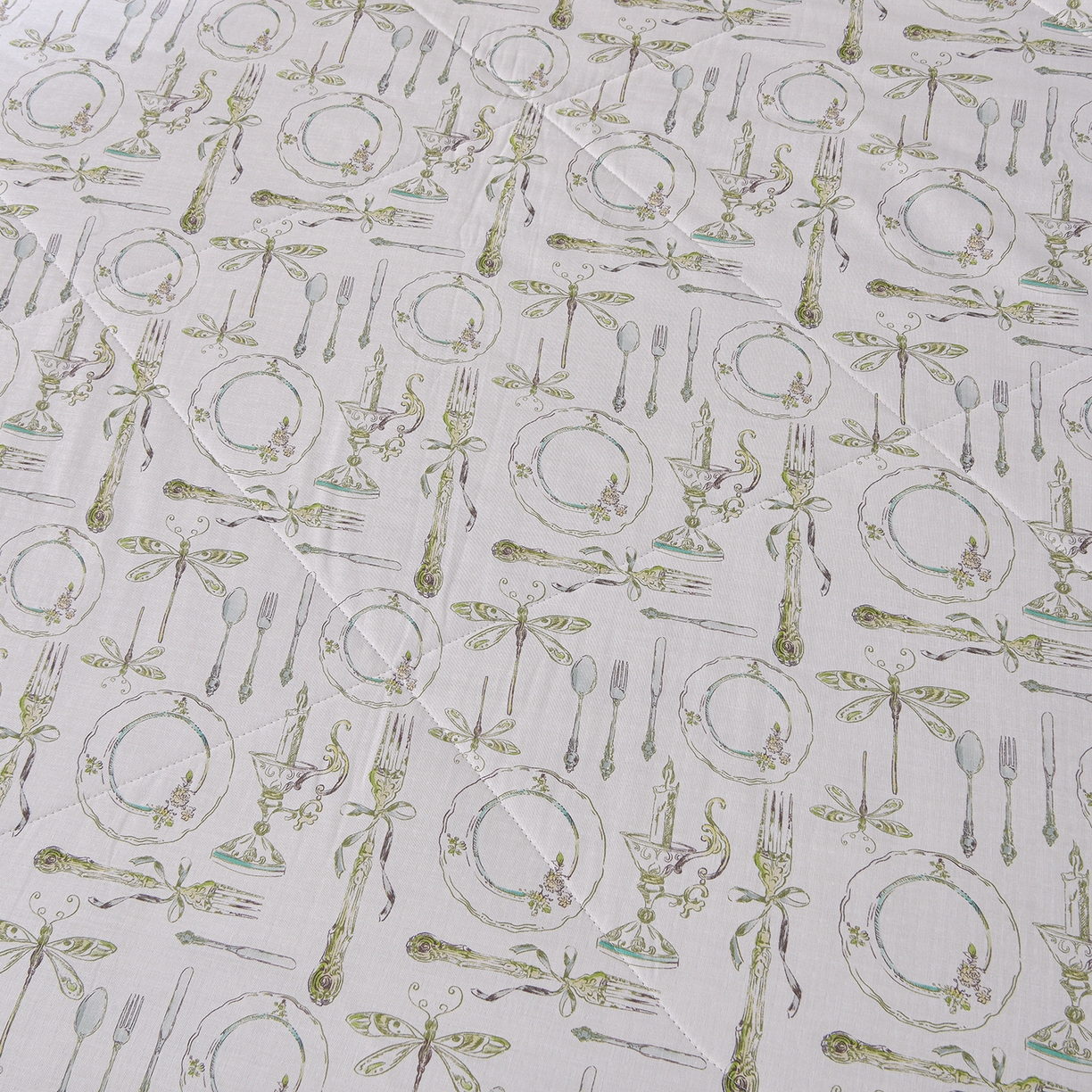 91家纺网 家纺一手货源 找家纺 金昱纺 2026新款A类全棉双层纱新疆棉花夏被四件套（带检测报告，包检测，有微信+买家秀） 中世纪-绿