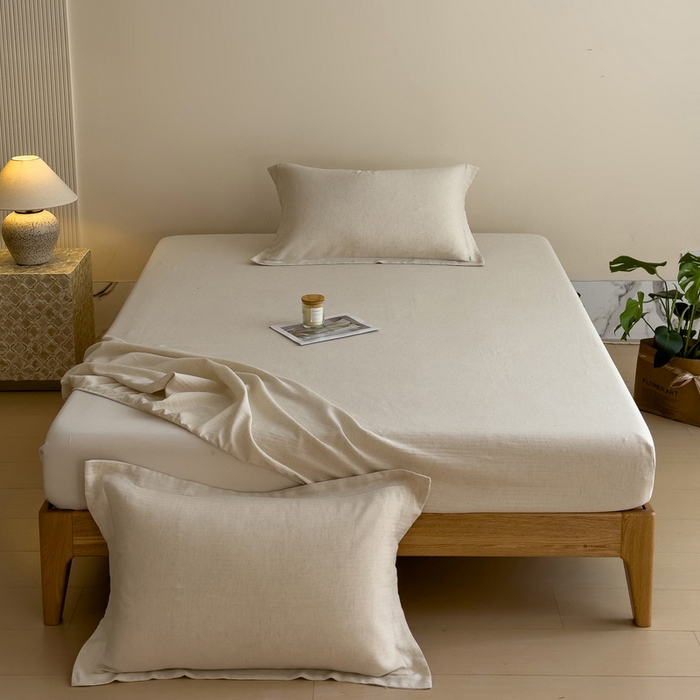 91家纺网 家纺一手货源 找家纺 （总）席世家 2026新款棉麻人字纹床笠