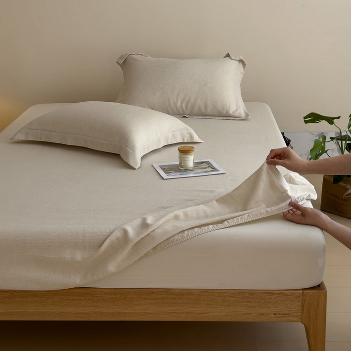 91家纺网 家纺一手货源 找家纺 （总）席世家 2026新款棉麻人字纹床笠