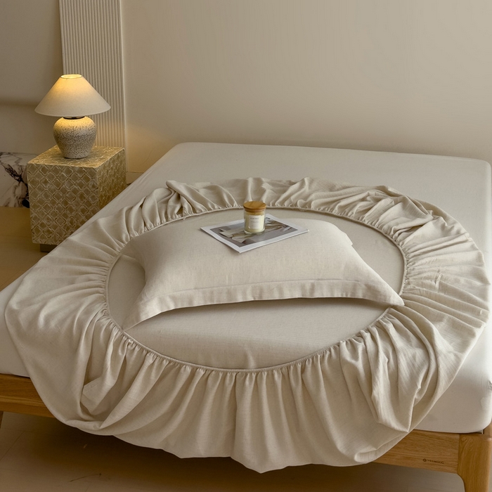 91家纺网 家纺一手货源 找家纺 （总）席世家 2026新款棉麻人字纹床笠