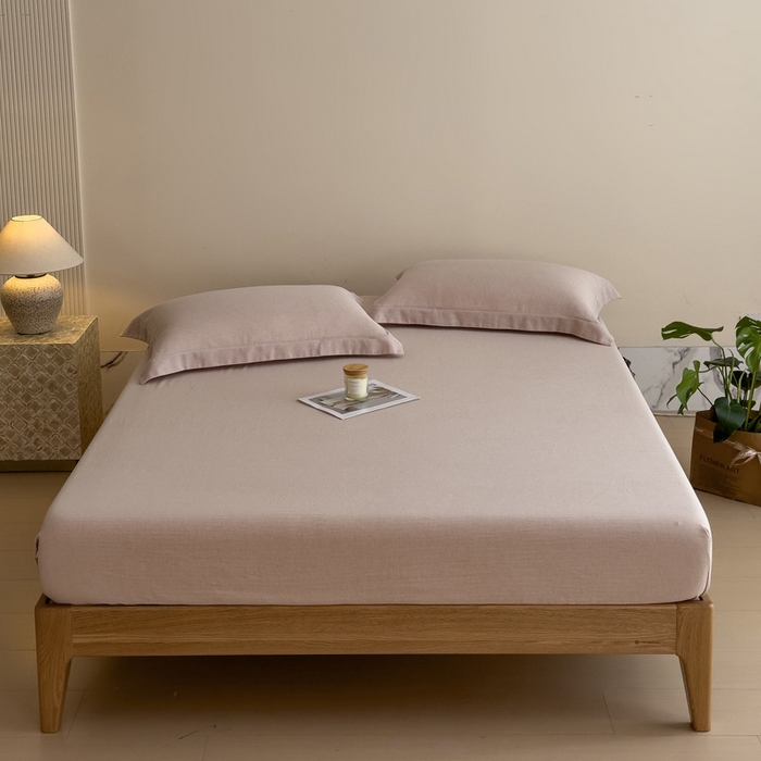 91家纺网 家纺一手货源 找家纺 （总）席世家 2026新款棉麻人字纹床笠