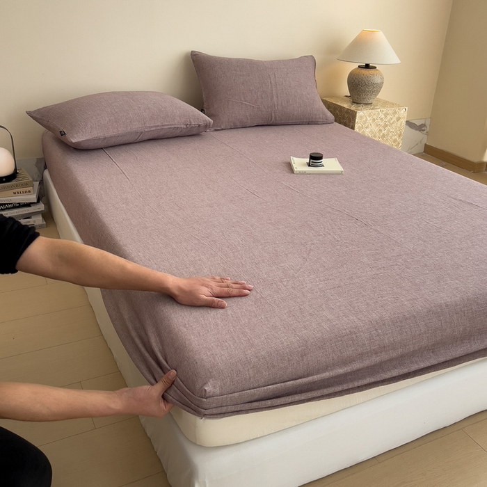 91家纺网 家纺一手货源 找家纺 （总）席世家 2026新款纯色皱皱纱床笠