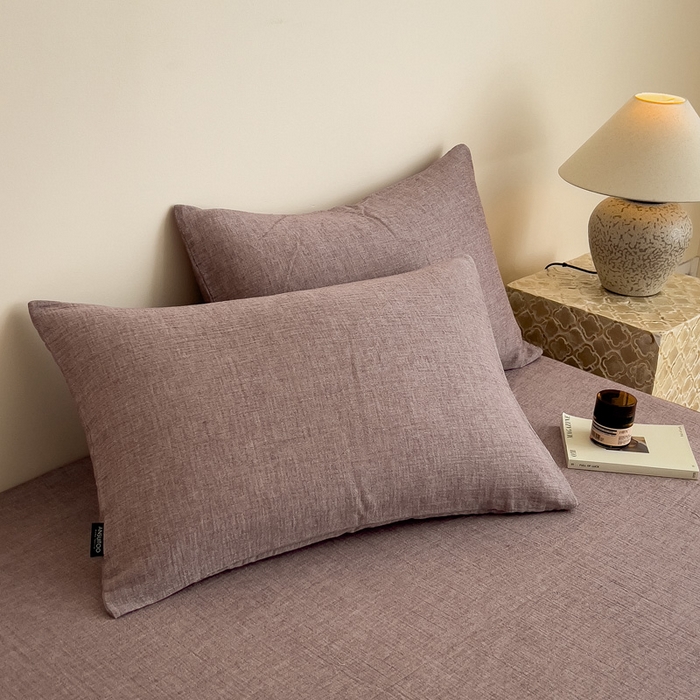 91家纺网 家纺一手货源 找家纺 席世家 2026新款纯色皱皱纱床单 可可咖