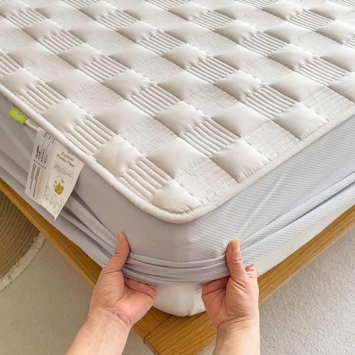 91家纺网 家纺一手货源 找家纺 （总）席世家 2026新款全棉抗菌大豆防水床笠