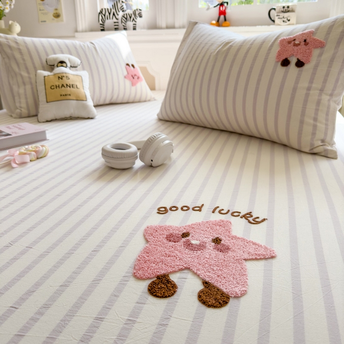 91家纺网 家纺一手货源 找家纺 席世家 2026新款全棉水洗棉床笠 水洗棉-星愿