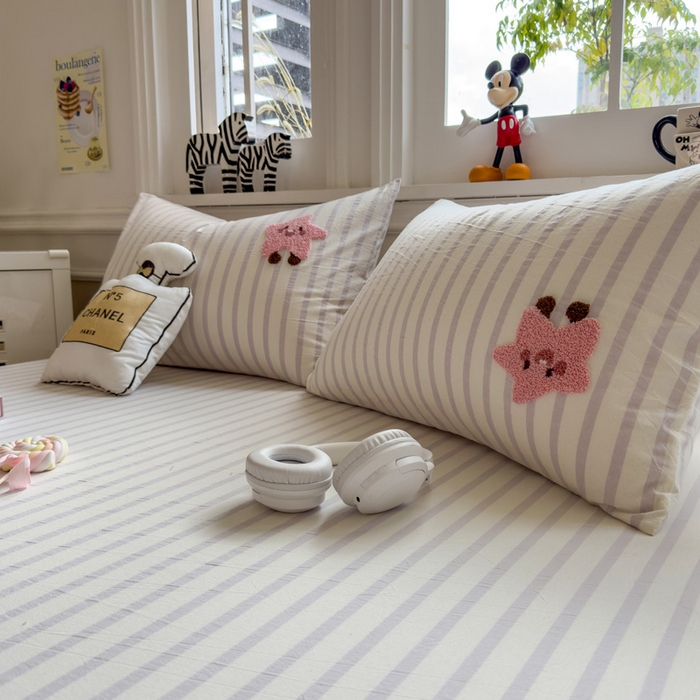 91家纺网 家纺一手货源 找家纺 席世家 2026新款全棉水洗棉床笠 水洗棉-星愿