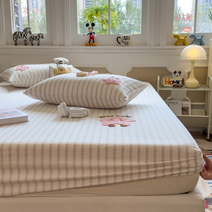 91家纺网 家纺一手货源 找家纺 席世家 2026新款全棉水洗棉床笠 水洗棉-星愿