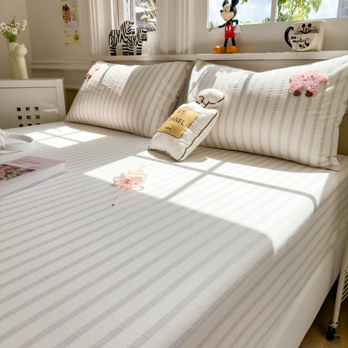 91家纺网 家纺一手货源 找家纺 席世家 2026新款全棉水洗棉床笠 水洗棉-星愿