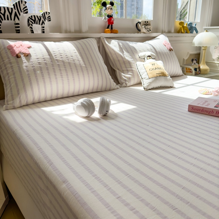 91家纺网 家纺一手货源 找家纺 席世家 2026新款全棉水洗棉床笠 水洗棉-星愿