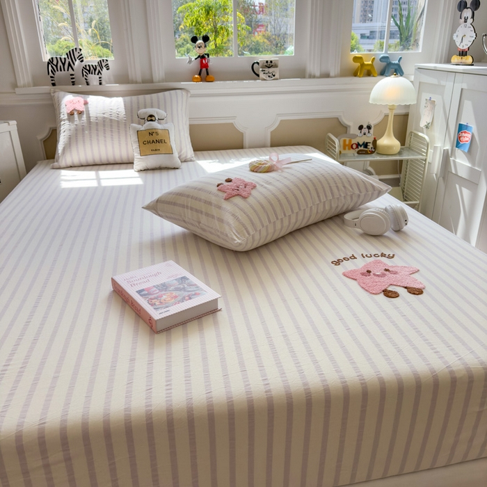 91家纺网 家纺一手货源 找家纺 席世家 2026新款全棉水洗棉床笠 水洗棉-星愿