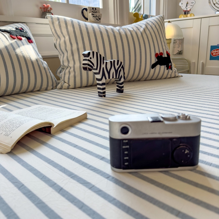 91家纺网 家纺一手货源 找家纺 席世家 2026新款全棉水洗棉床笠 水洗棉-小黑猫