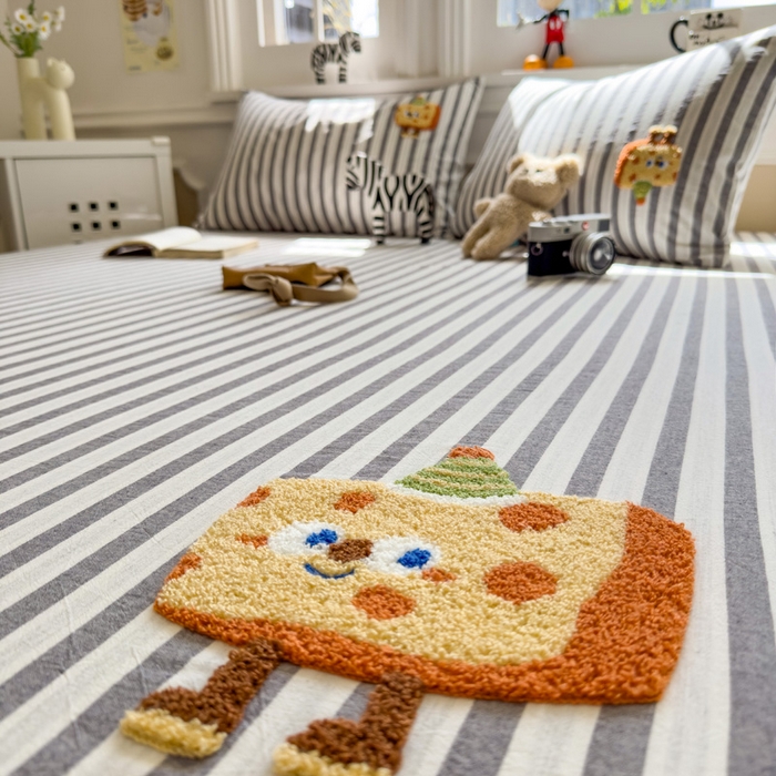 91家纺网 家纺一手货源 找家纺 席世家 2026新款全棉水洗棉床笠 水洗棉-芝士