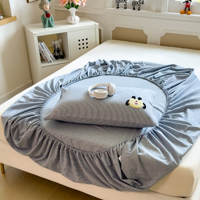 91家纺网 家纺一手货源 找家纺 席世家 2026新款全棉水洗棉床笠 水洗棉-曲奇